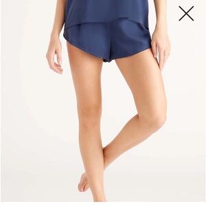 Quince Navy 100% Washable Silk Pajama Tank & Shorts Set